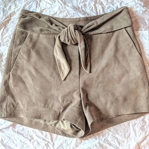 Intermix Tie waist, goat suede shorts like new